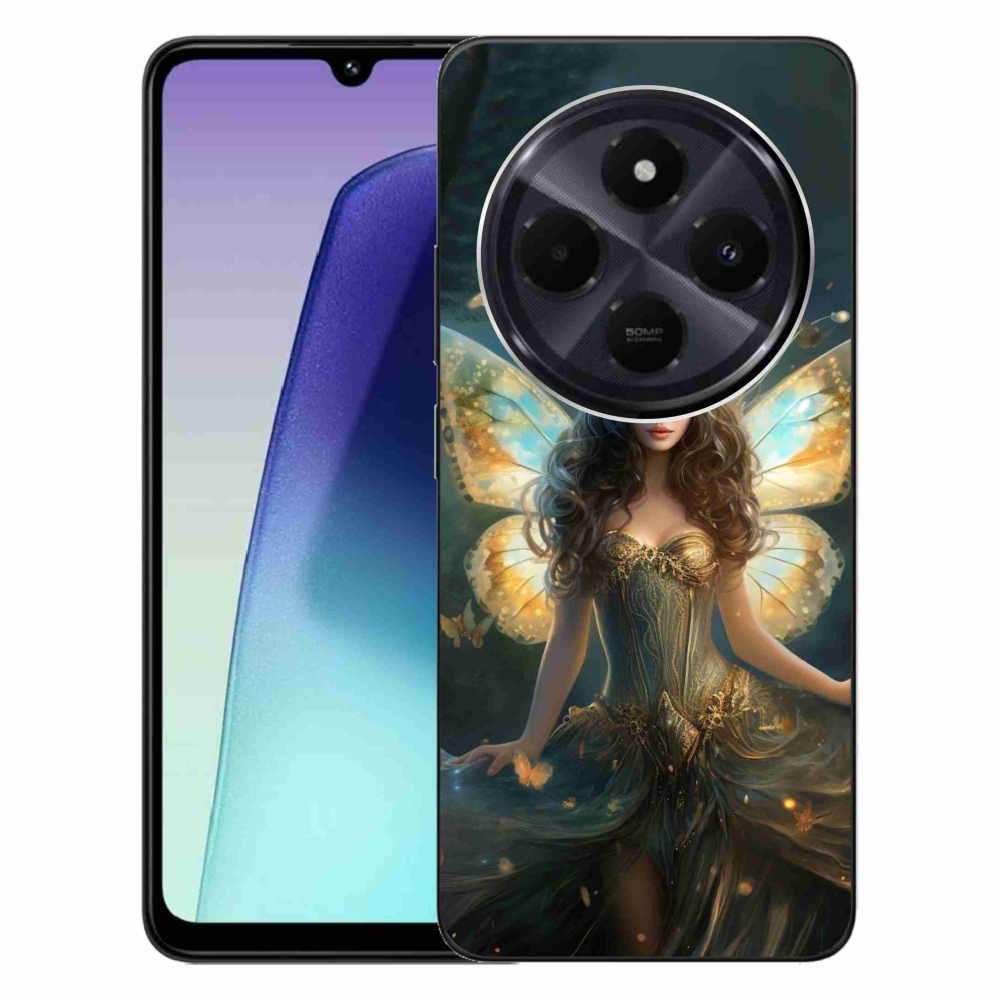 Gél borítás mmCase a Xiaomi Redmi 14C/Poco C75-hez - pillangó nő