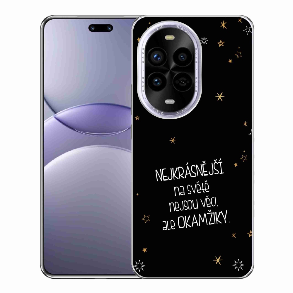 Gél borítás mmCase a Huawei Nova 13 Pro 5G - idézet 4 fekete háttérrel