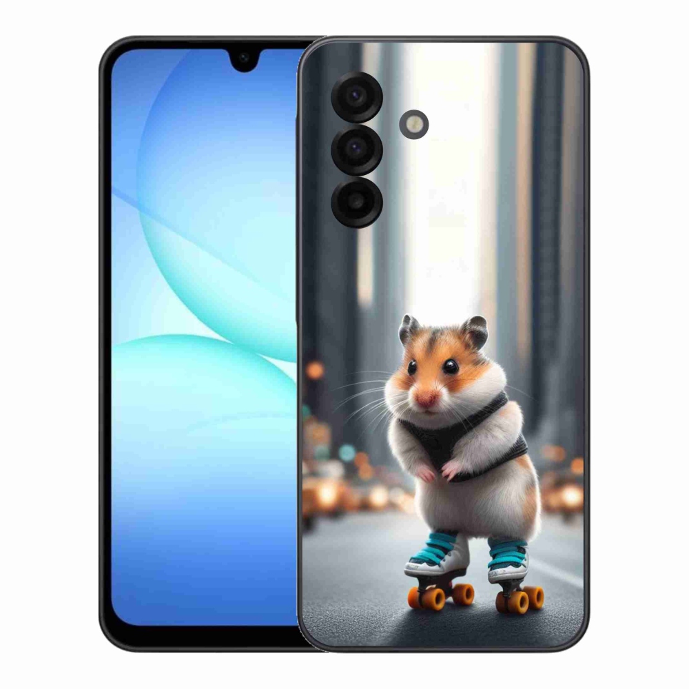 Zselés borítás mmCase Samsung Galaxy A17 4G/5G - hörcsög korcsolyán