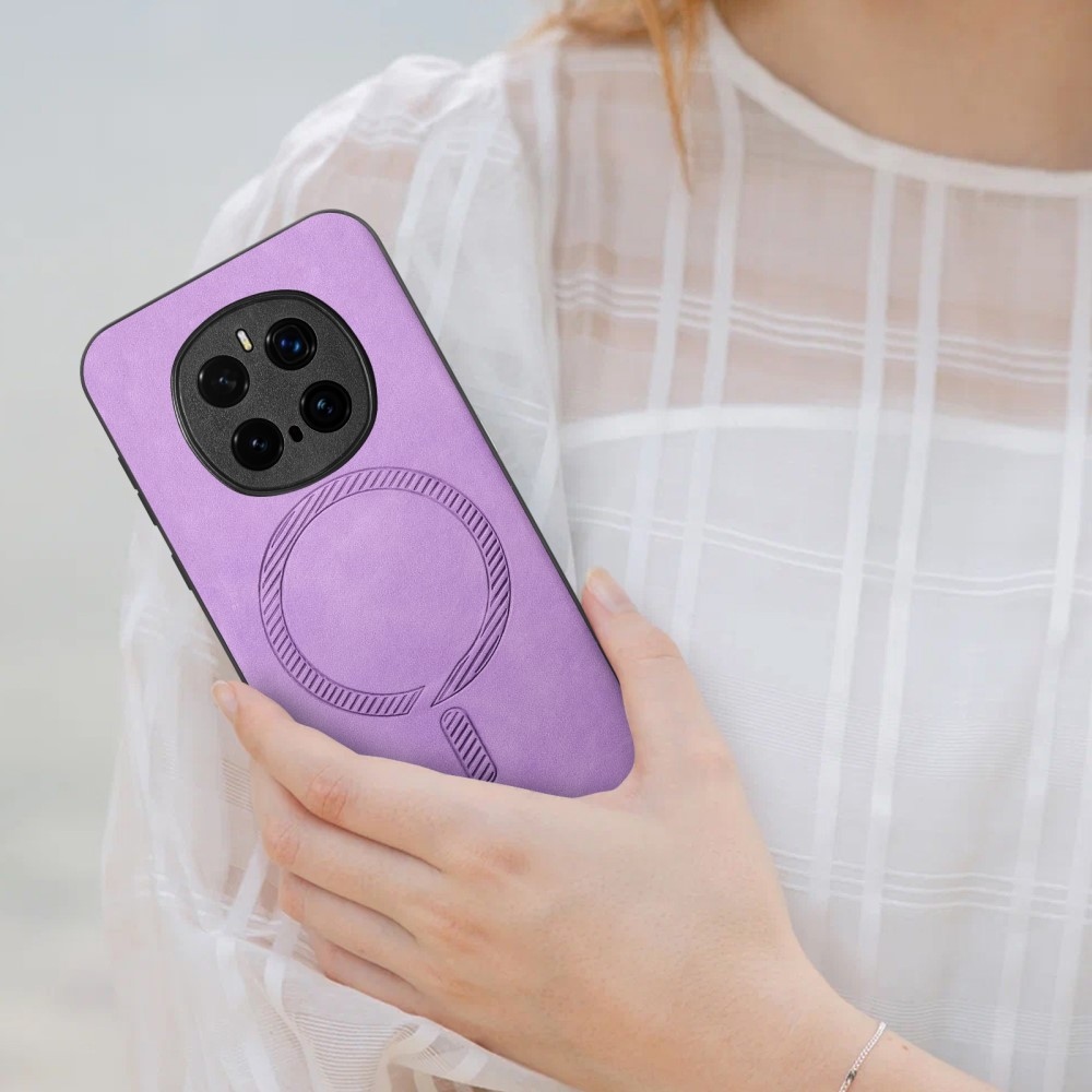 Skiny gél tok műbőrrel és MagSafe támogatással a Honor Magic 7 Pro 5G készülékhez - lila