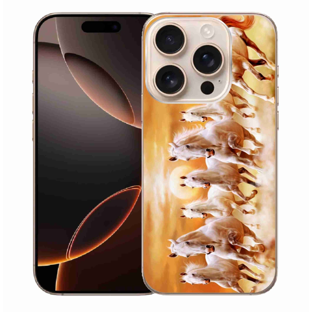 Gél tok mmCase iPhone 16 Pro Max készülékhez - lovak 2