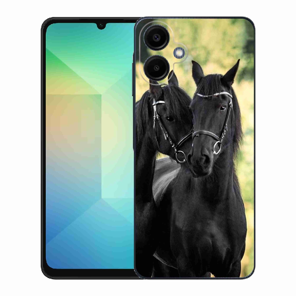 Gél borítás mmCase Samsung Galaxy A06 4G - két fekete ló