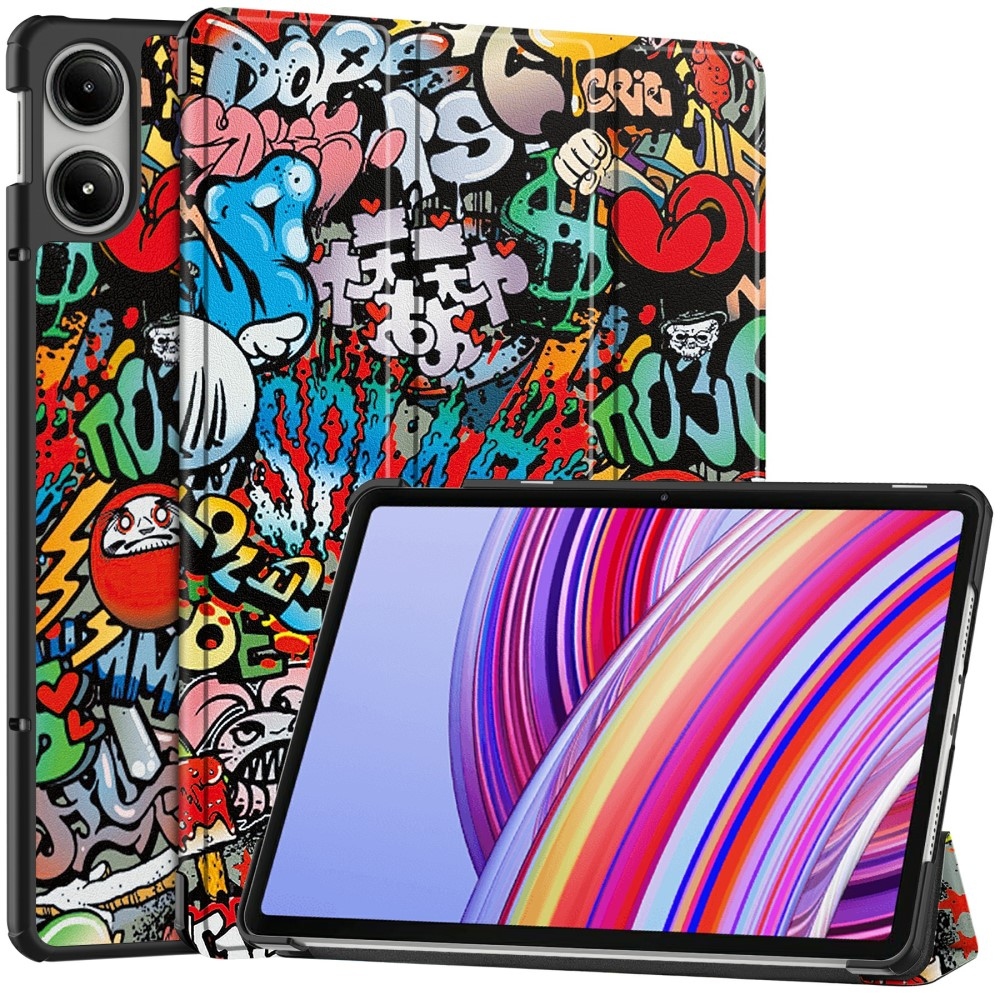 Patte intelligens záró tok Xiaomi Redmi Pad Pro 4G/5G tablethez - graffiti