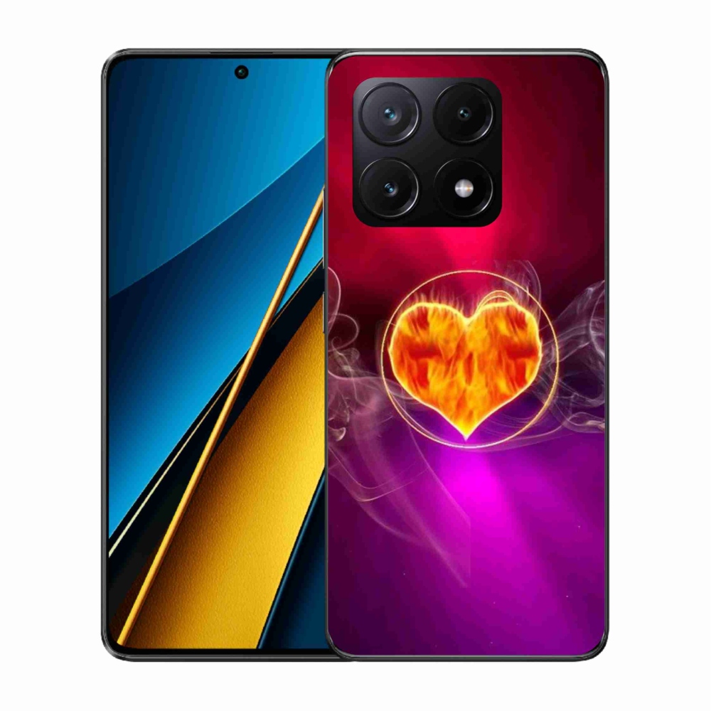 Gél borítás mmCase a Xiaomi Poco X6 Pro 5G számára - tüzes szív