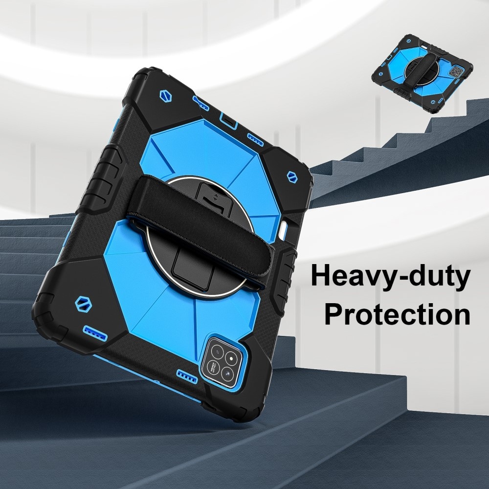 Strapabíró huzat kéztartóval és vállpánttal Xiaomi Pad 7/7 Pro-hoz - fekete/kék