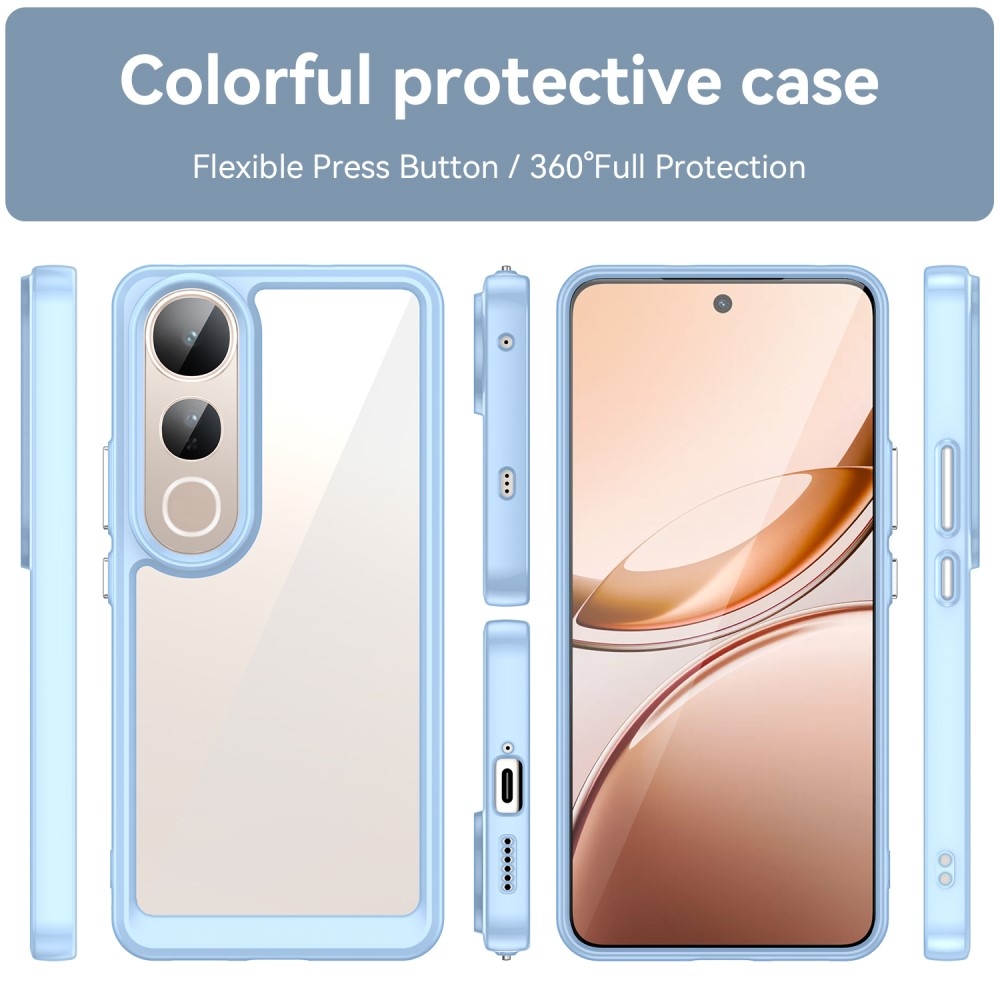 Gél tok fix hátlappal a Vivo V50 Lite 4G/5G készülékhez - kék