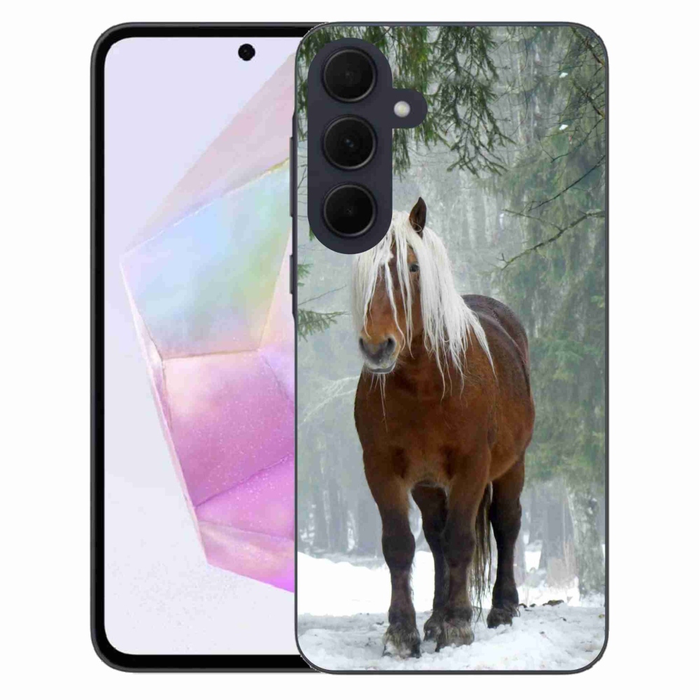 Gél tok mmCase a Samsung Galaxy A35 5G készülékhez - ló az erdőben