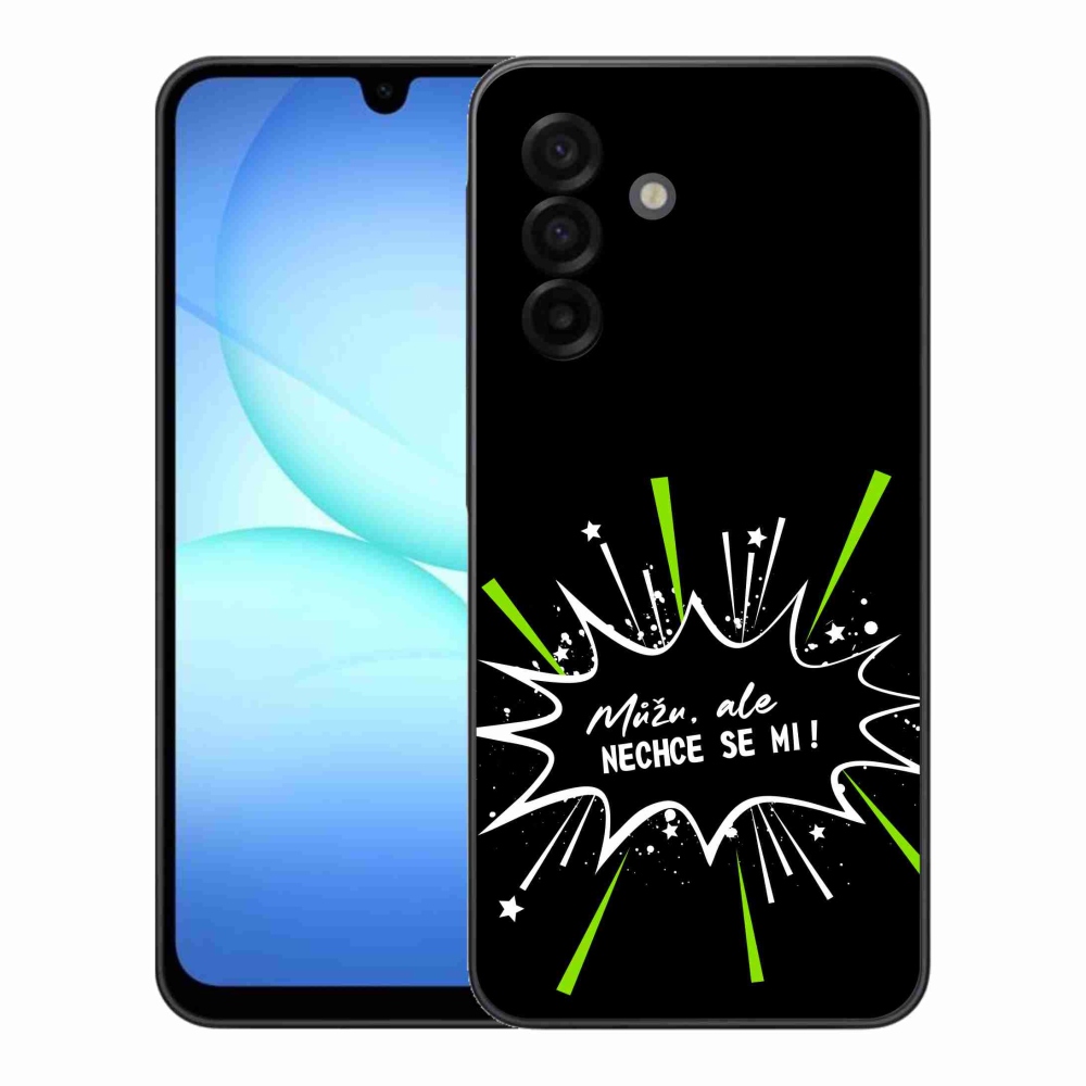 Gél borító mmCase Samsung Galaxy A17 4G/5G - vicces szöveg 11 fekete háttér