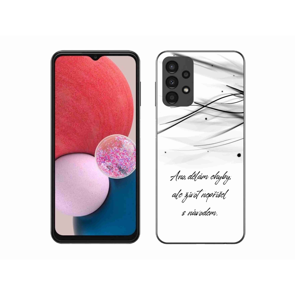 Gél borítás mmCase Samsung Galaxy A13 4G - idézem fehér háttérrel