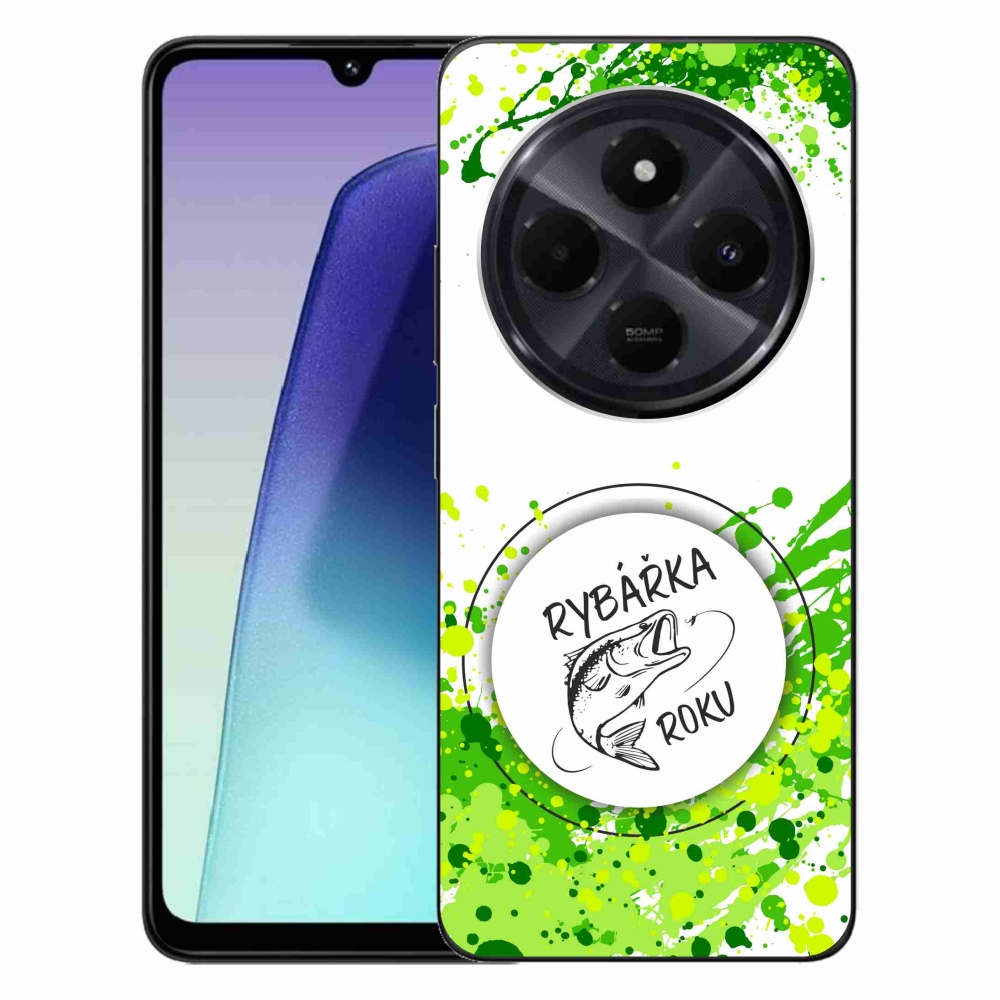 Gél borító mmCase a Xiaomi Redmi 14C/Poco C75-hez - az év halászának fehér háttere