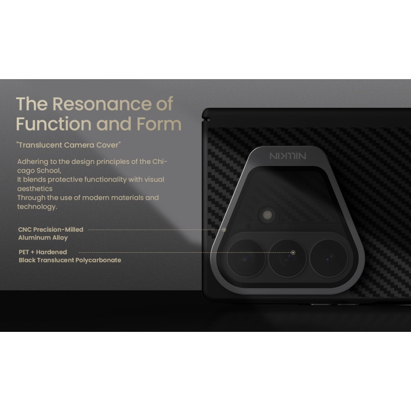 Nillkin CarboProp Aramid mágneses hátlap a Samsung Galaxy Z Fold 8-hoz, Ultra Black