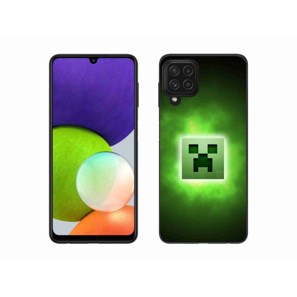 Gél borítás mmCase Samsung Galaxy A22 4G készülékhez - minecraft