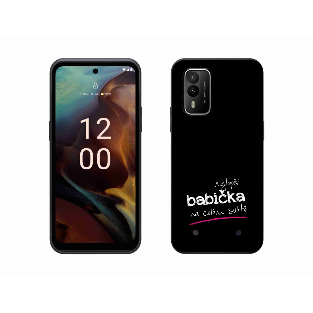 Gélborítás mmCase a Nokia XR21 készülékre - a legjobb nagymama 4 fekete háttérrel