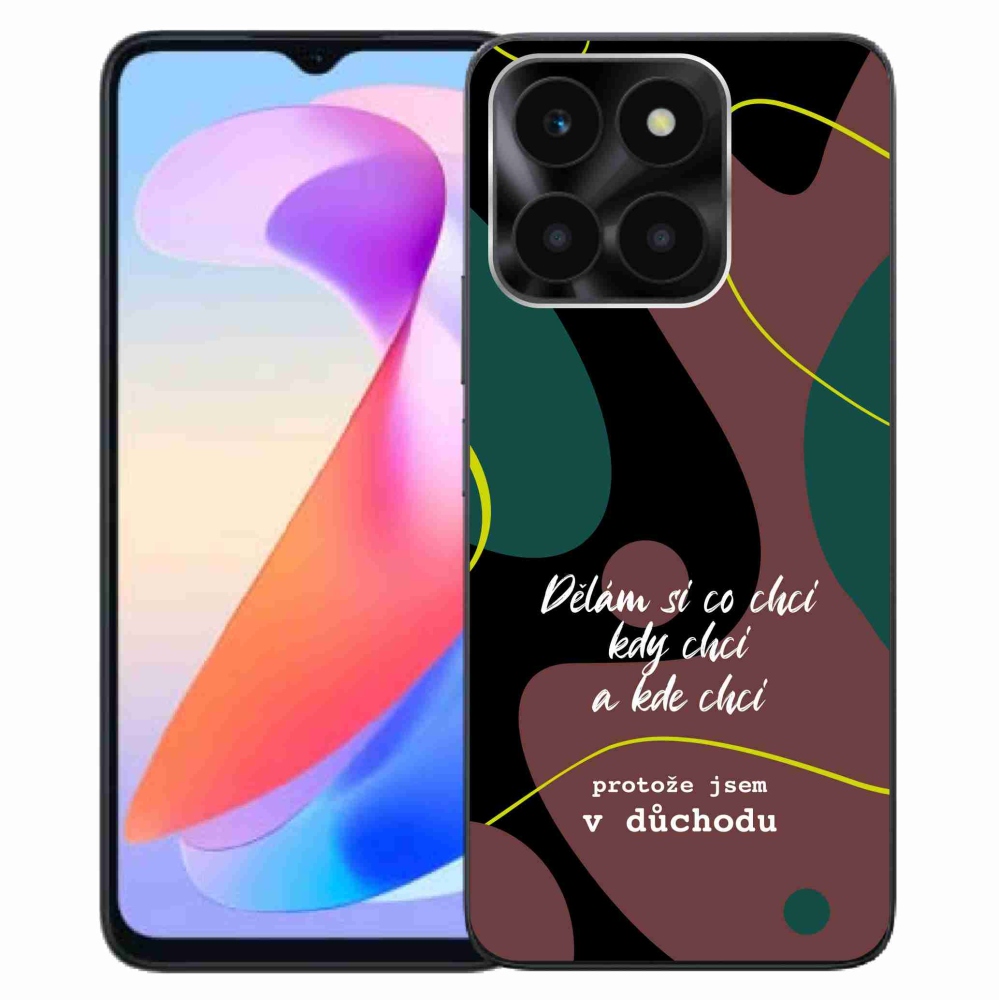 Gél borító mmCase a Honor X6a készülékhez - vicces szöveg 10 fekete háttér