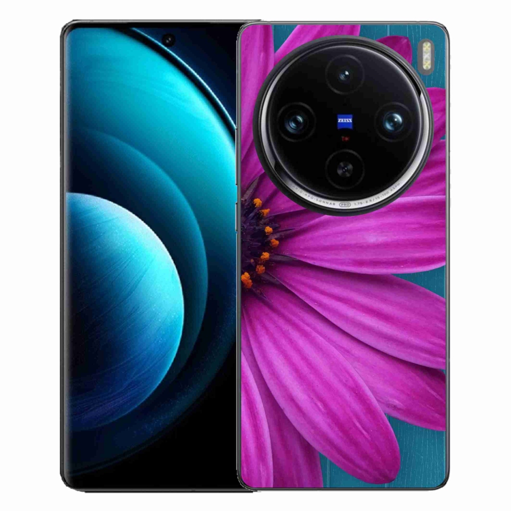 Gél tok mmCase a Vivo X100 Pro 5G készülékhez - lila margaréta