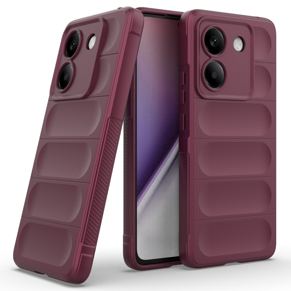 Rugg tartós zselés tok Xiaomi Poco M7 Pro 5G - bordó színben