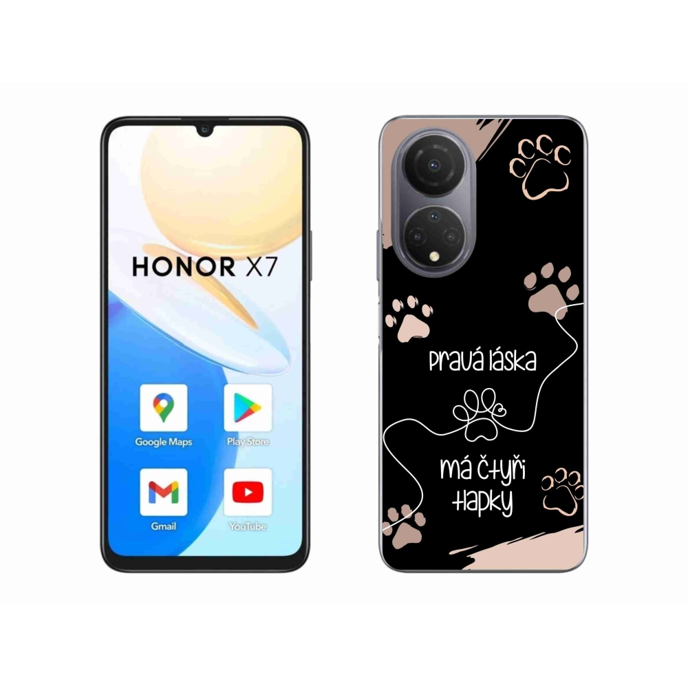 Gél borító mmCase a Honor X7 készülékhez - kutyamotívum 1 fekete háttér