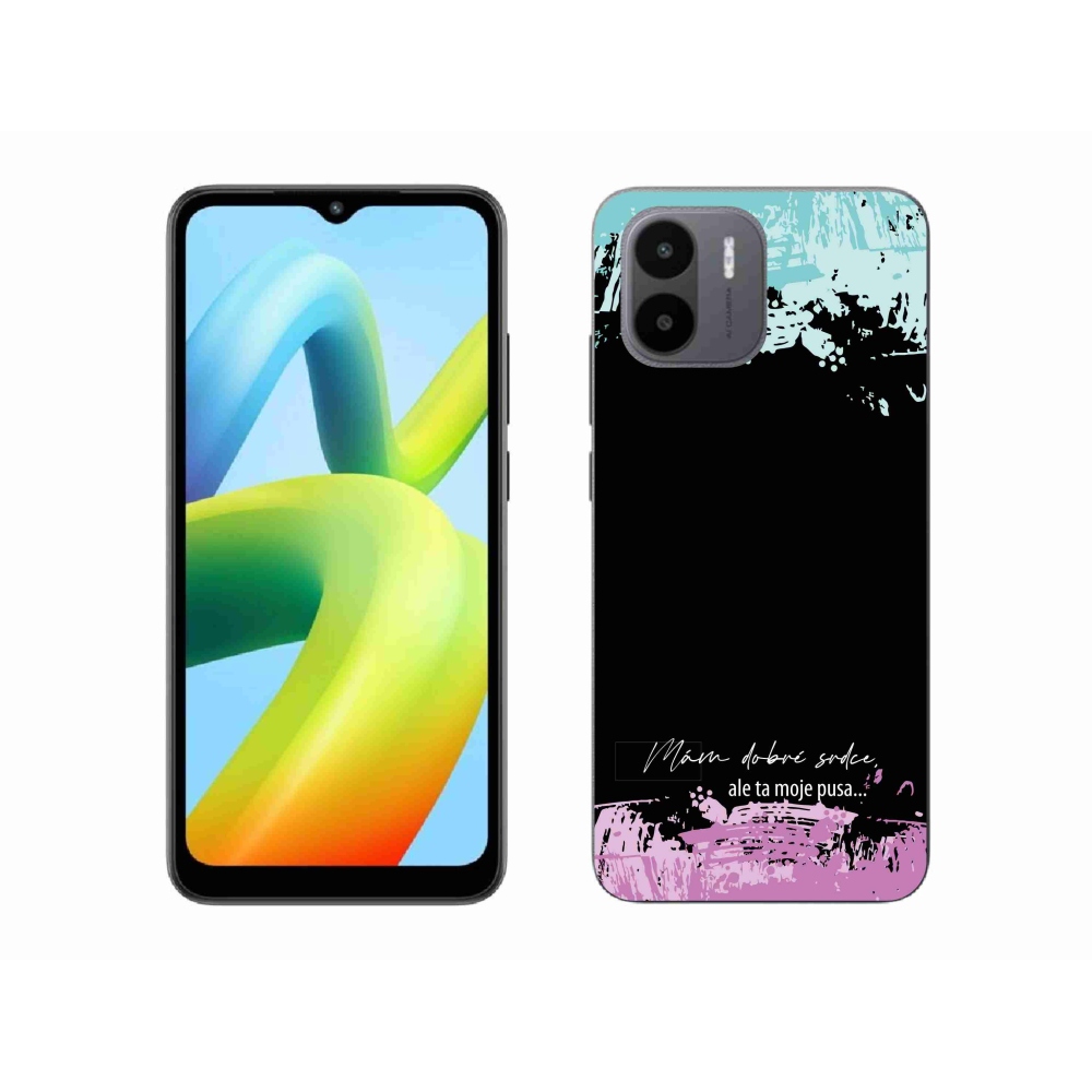 Gél borító mmCase a Xiaomi Redmi A1-hez - vicces szöveg 3 fekete háttérrel