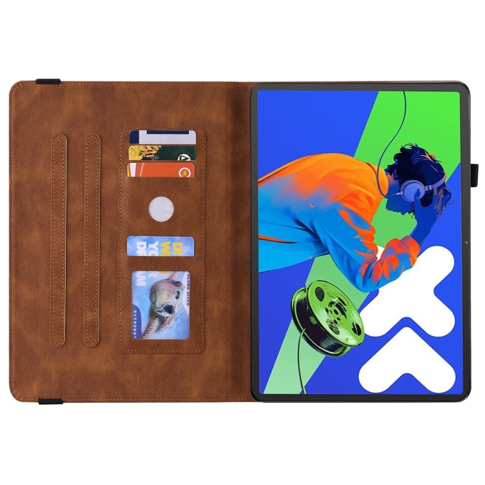 Pillangó táblagép tok Lenovo Idea Tab Pro 12.7 - barna