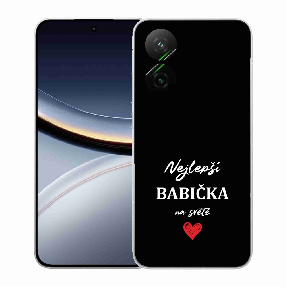 Gél borító mmCase a Xiaomi Poco F7 5G-n - a legjobb nagymama 1 fekete háttérrel