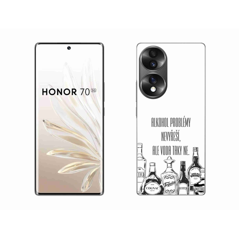 Gél borító mmCase a Honor 70-hez - vicces szöveg fehér háttérrel