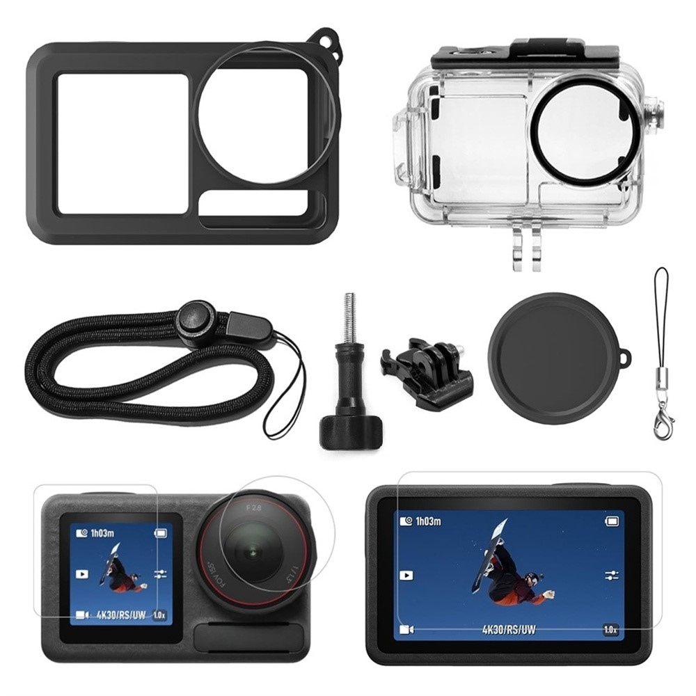 Védőkészlet DJI Osmo Action 5 Pro, Action 4 és Action 3 kamerákhoz, vízálló tokkal