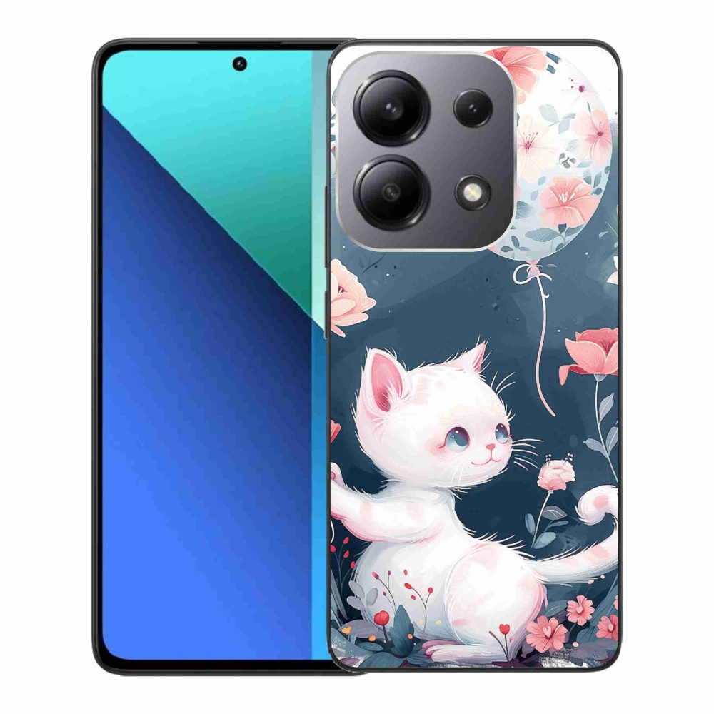 Gél borítás mmCase a Xiaomi Redmi Note 13-hoz - cica lufival