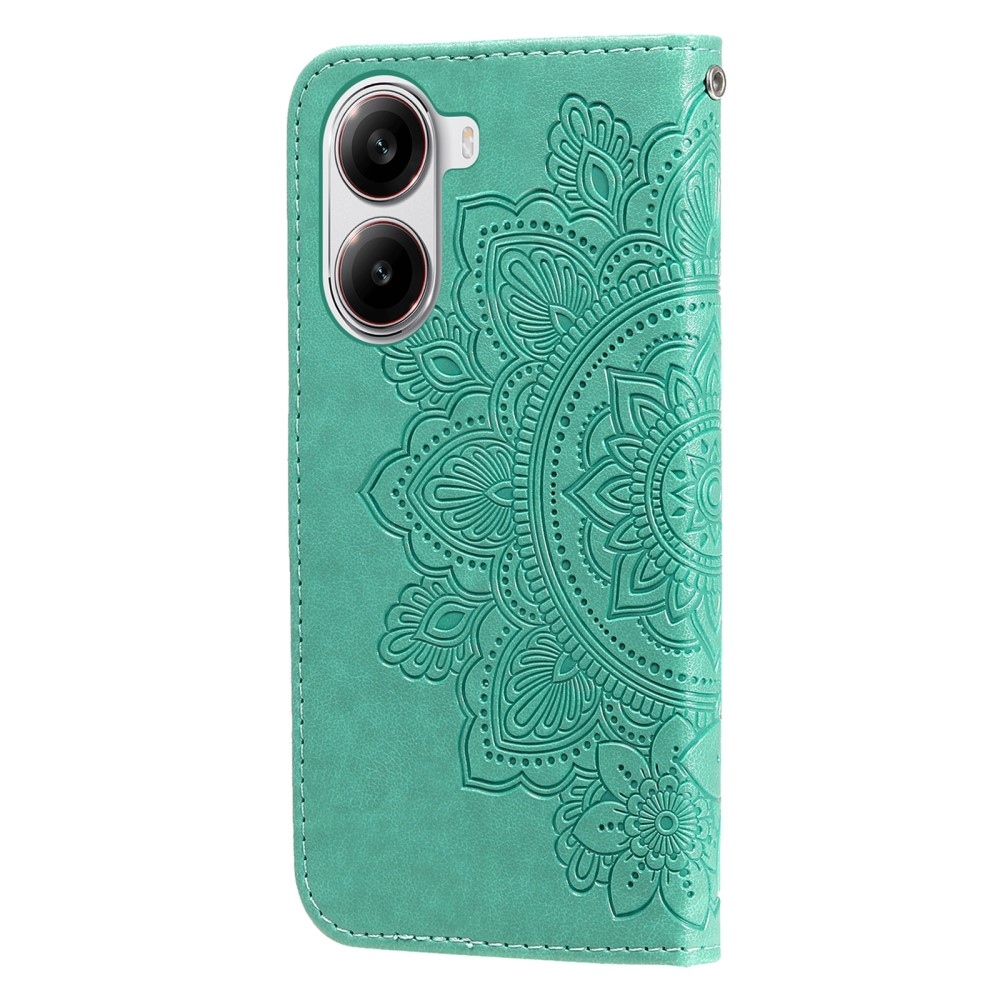 Mandala könyv tok a Xiaomi Poco X7 Pro 5G-hez - teal színű