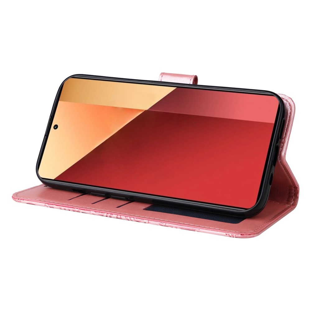 Napraforgó könyv tok Xiaomi Redmi Note 14S/Note 13 Pro 4G/Poco M6 Pro - rózsaszínű