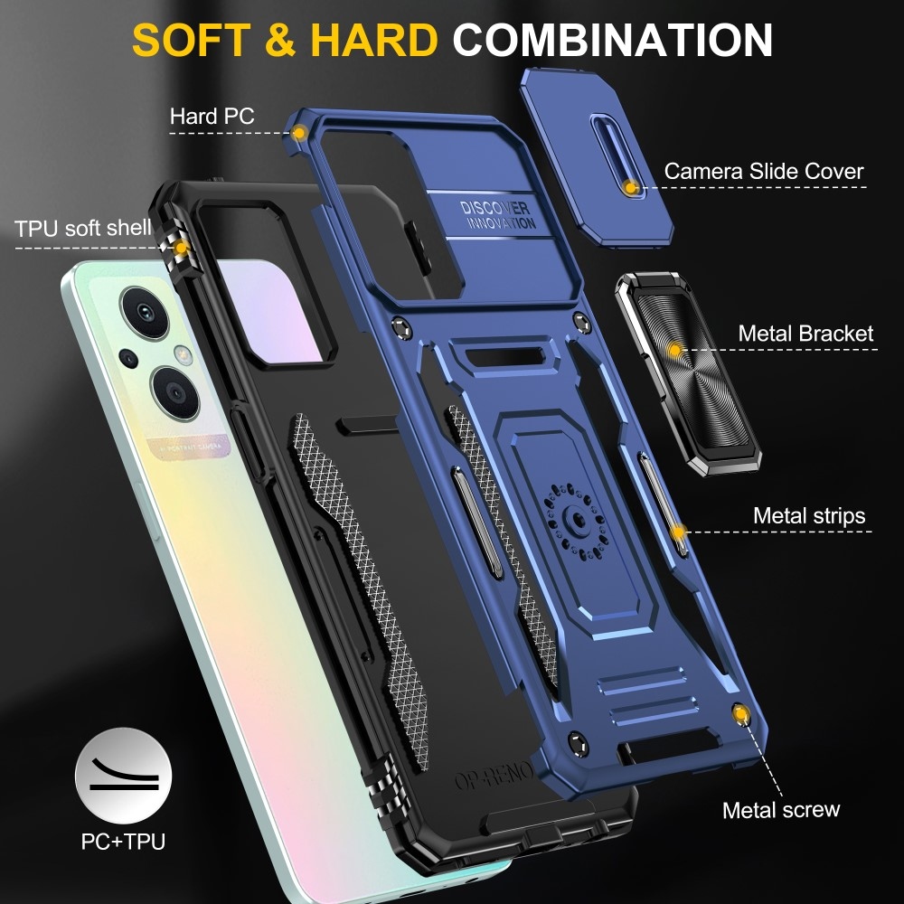 Lencseálló hibrid borítás Oppo Reno 7 Lite 5G - sötétkék