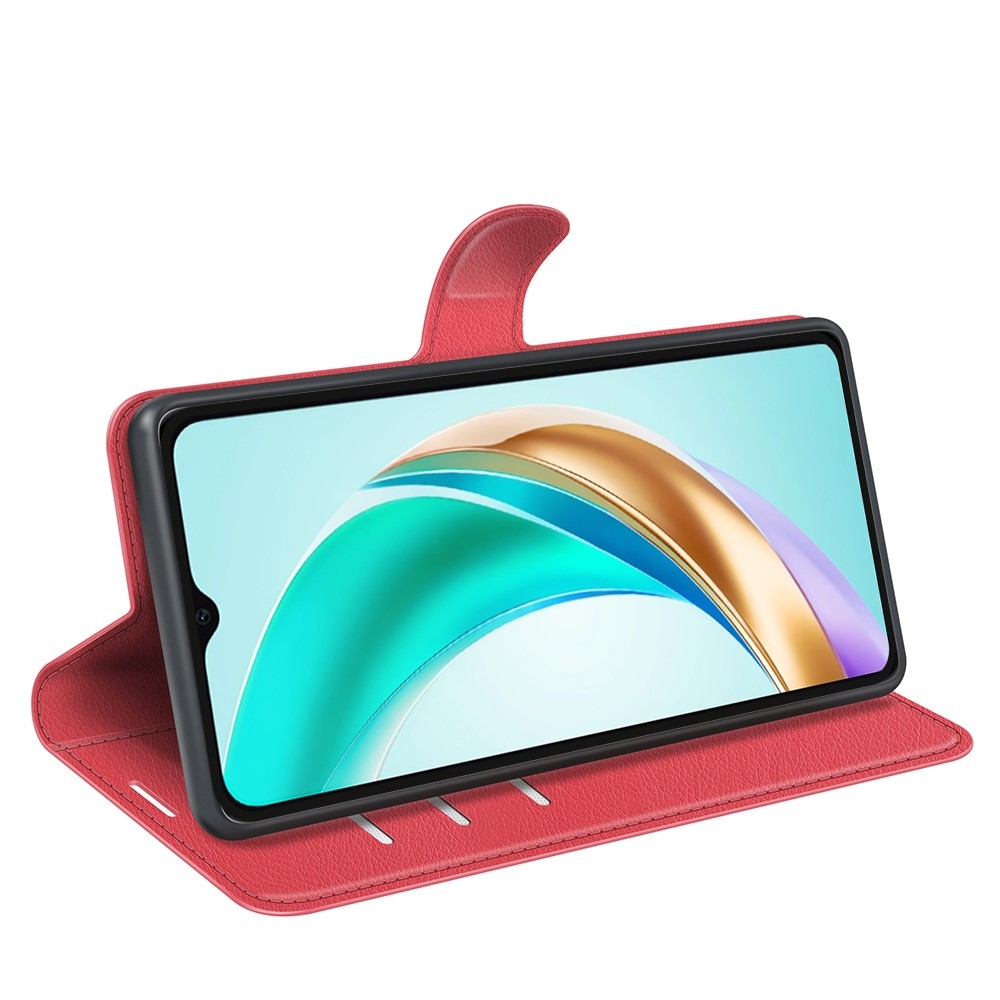 Litchi könyv tok a Honor X6b-hez - piros