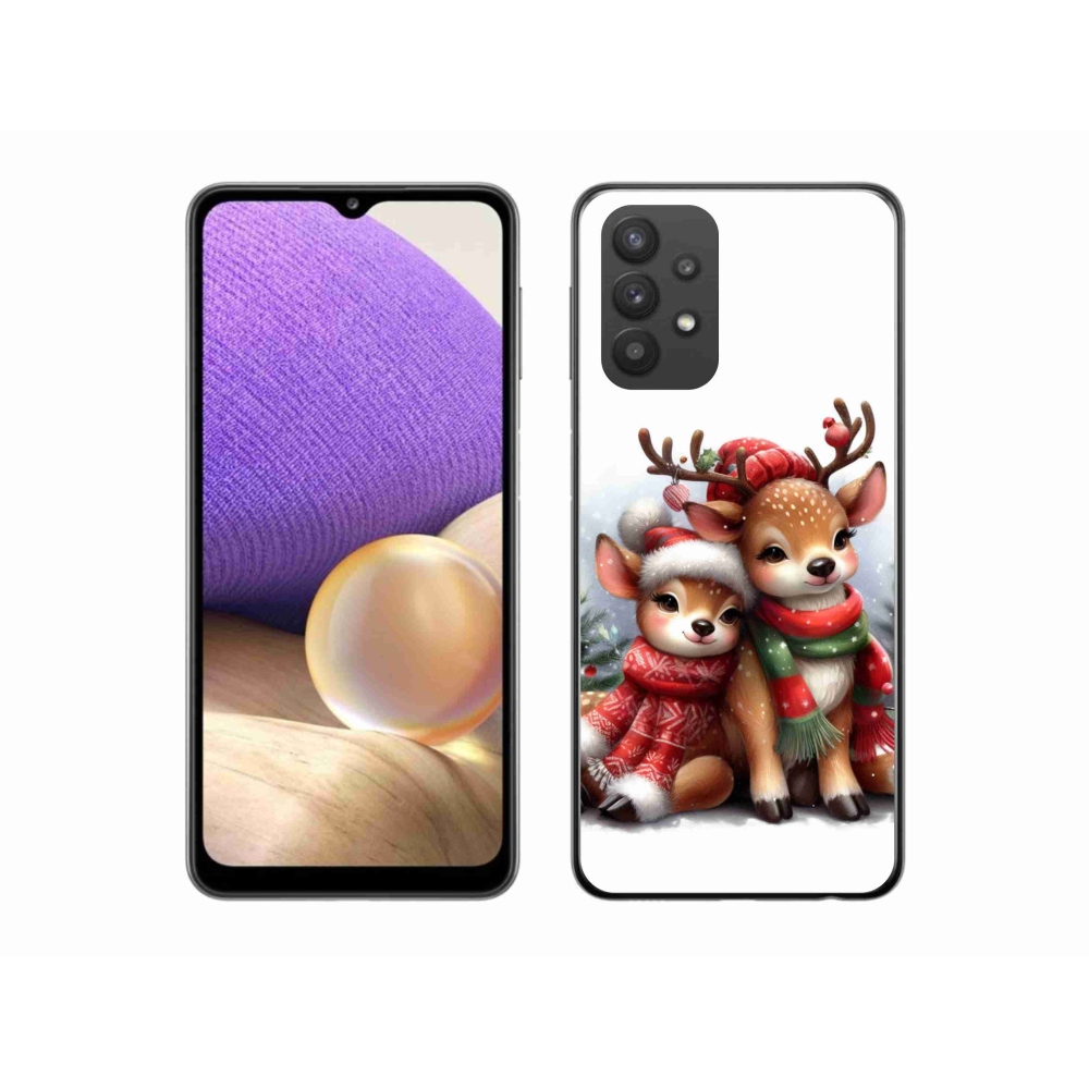 Gél borítás mmCase Samsung Galaxy A32 5G - karácsonyi rénszarvashoz