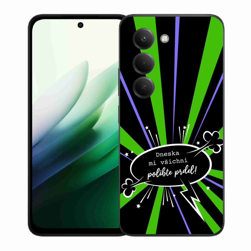 Gél borító mmCase a Xiaomi Redmi 15 5G-hez - vicces szöveg 15 fekete háttérrel