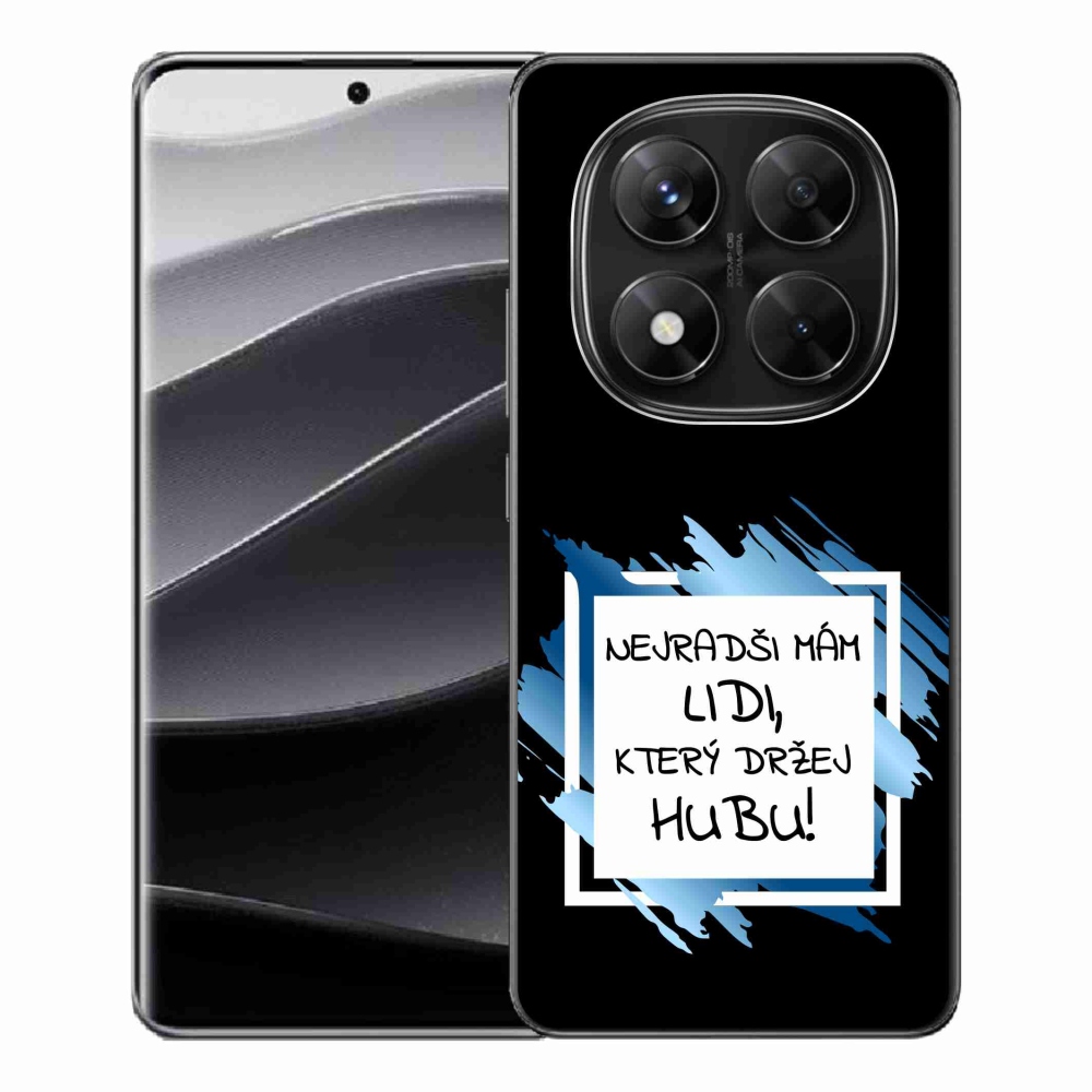 Gél borító mmCase a Xiaomi Redmi Note 14 Pro 5G/Poco X7 5G számára - vicces szöveg 7 fehér és fekete háttérrel