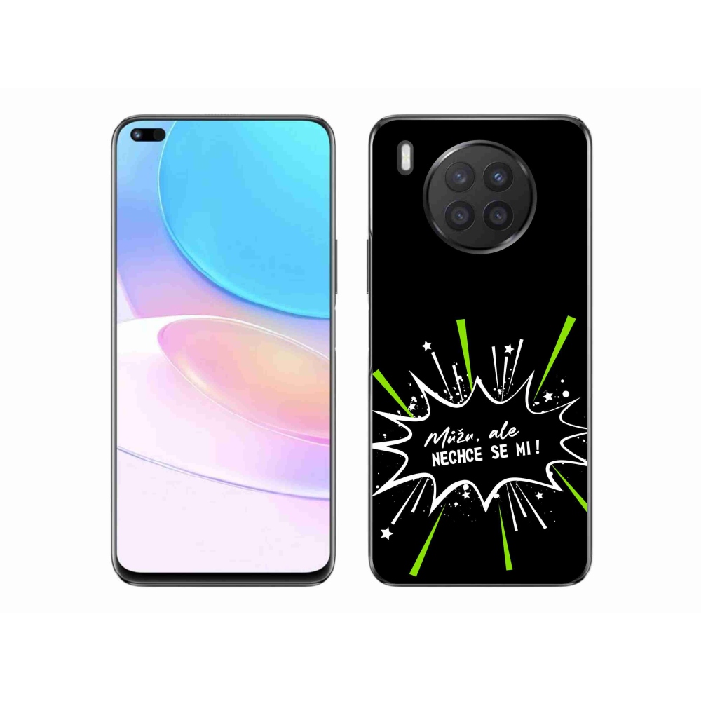 Gél borító mmCase a Honor 50 Lite készülékhez - vicces szöveg 11 fekete háttér