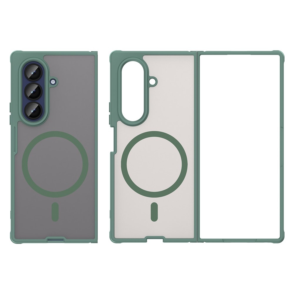 Matt zselés tok MagSafe tok a Samsung Galaxy Z Fold7 5G készülékre - zöld