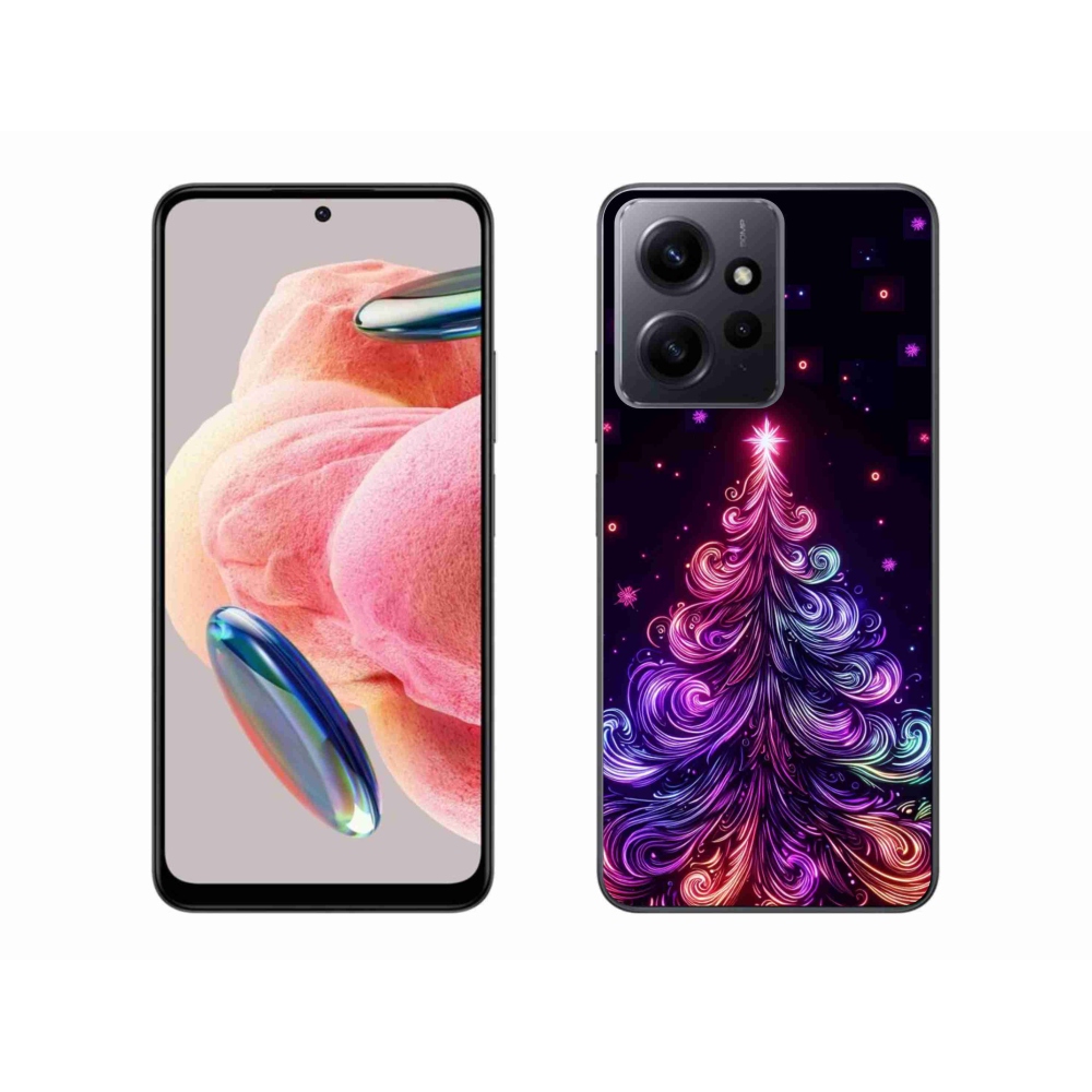 Gél borítás mmCase a Xiaomi Redmi Note 12 4G-hez - neon karácsonyfa 1