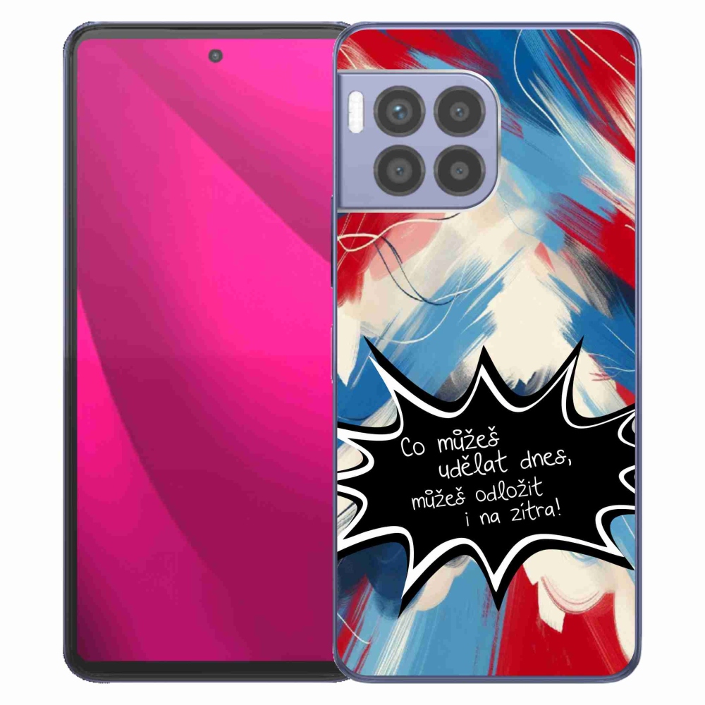 Gél borító mmCase a T-Mobile T Phone 2 Pro készülékhez - vicces szöveg 9 fekete háttér