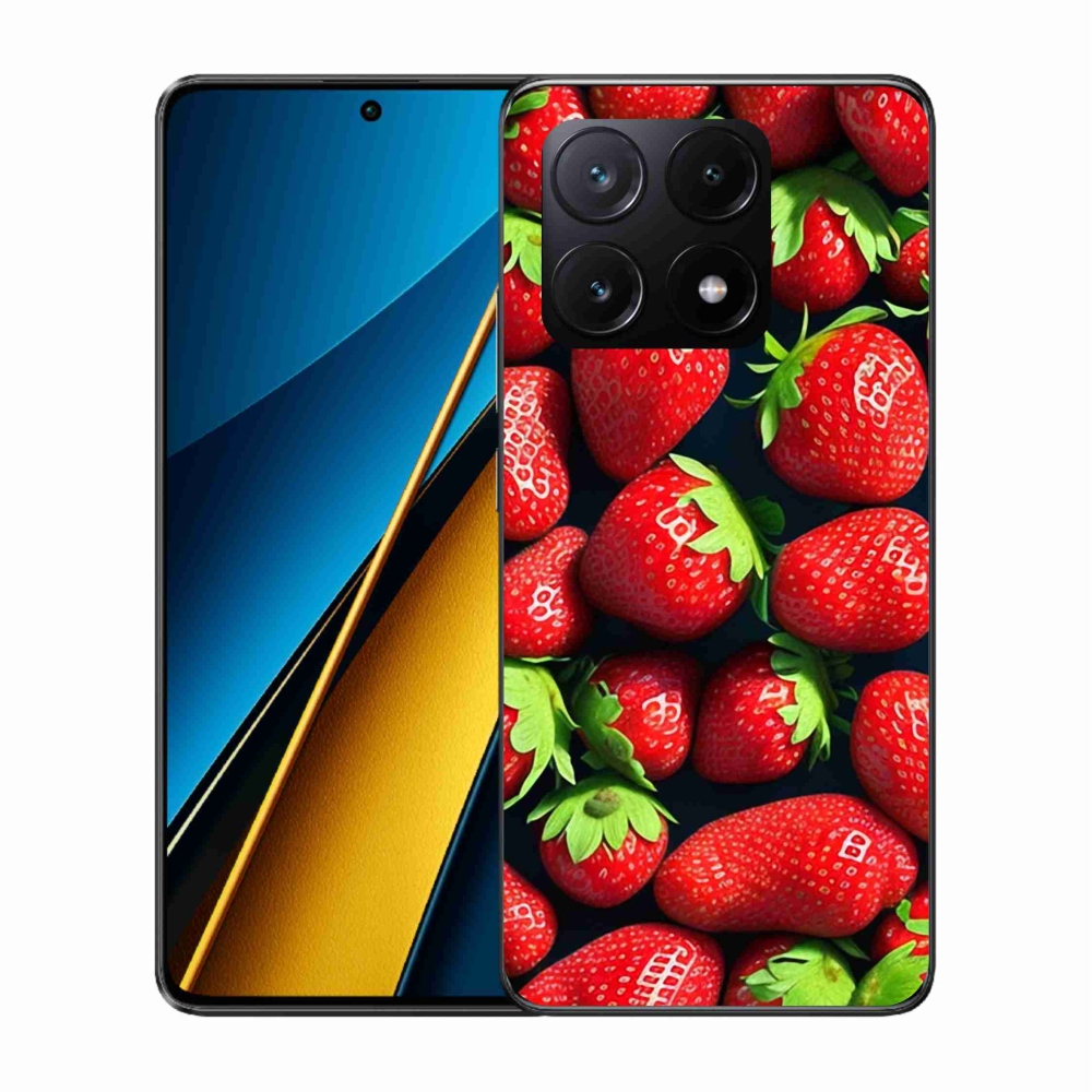 Gél borítás mmCase a Xiaomi Poco X6 Pro 5G számára - eper