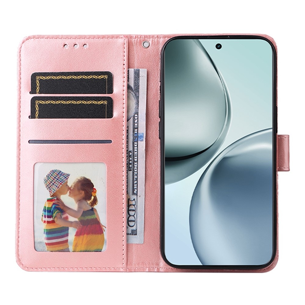 Napraforgó könyvtáska a Realme 14 Pro+ 5G készülékhez - rózsaszín