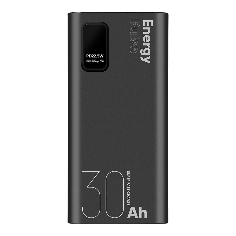 Csomag:ME EnergyPulse Powerbank 30000mAh 22.5W fekete