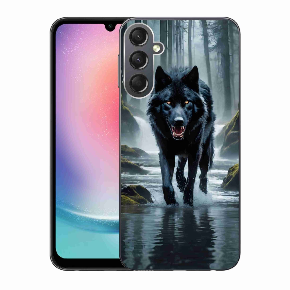 Gél védőhuzat mmCase Samsung Galaxy A24 - fekete farkas