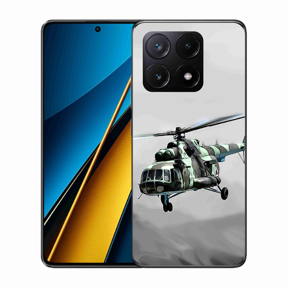 Gél borítás mmCase a Xiaomi Poco X6 Pro 5G számára - katonai helikopter