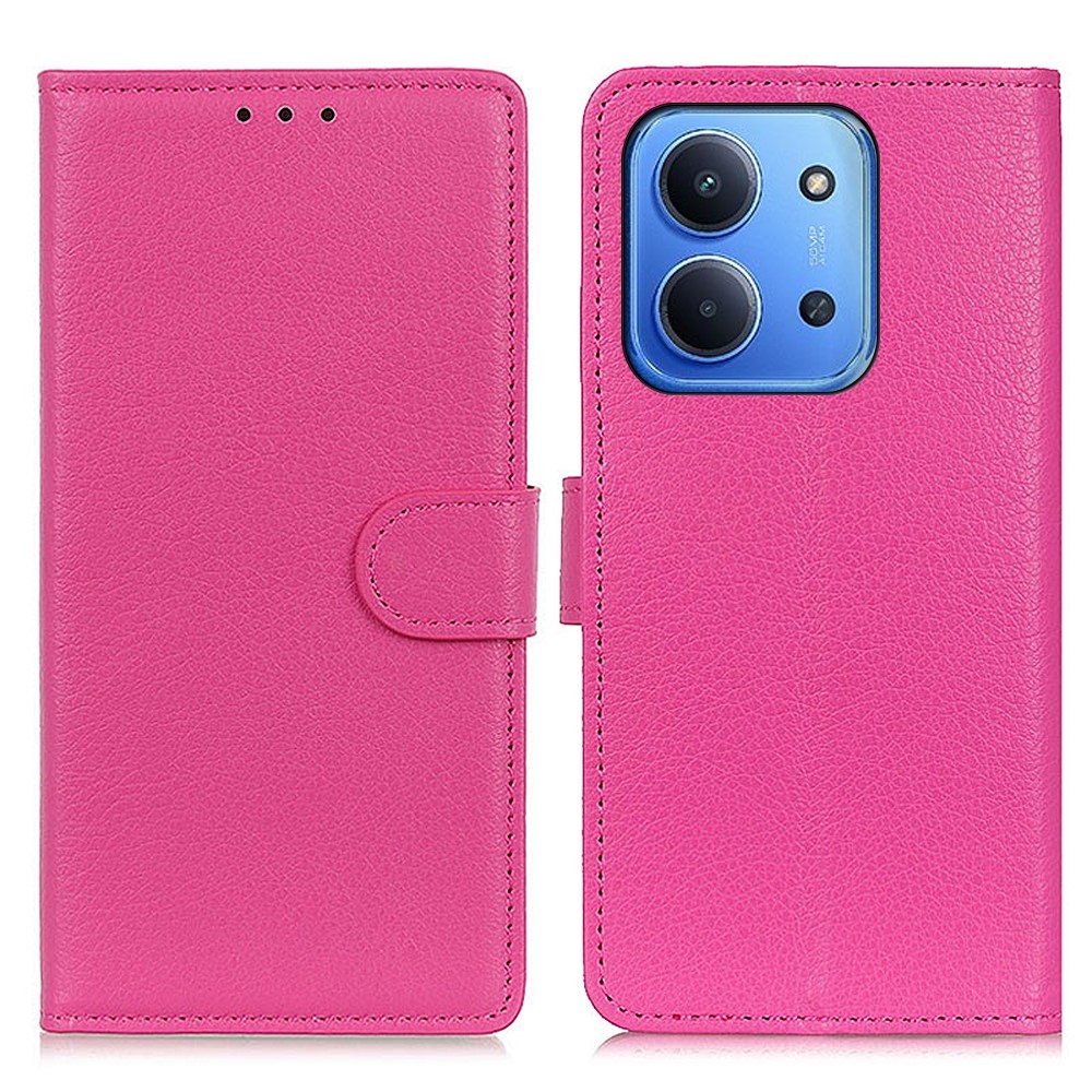 Litchie könyv tok Xiaomi Redmi 15C 4G/5G (173mm) - rózsaszínű