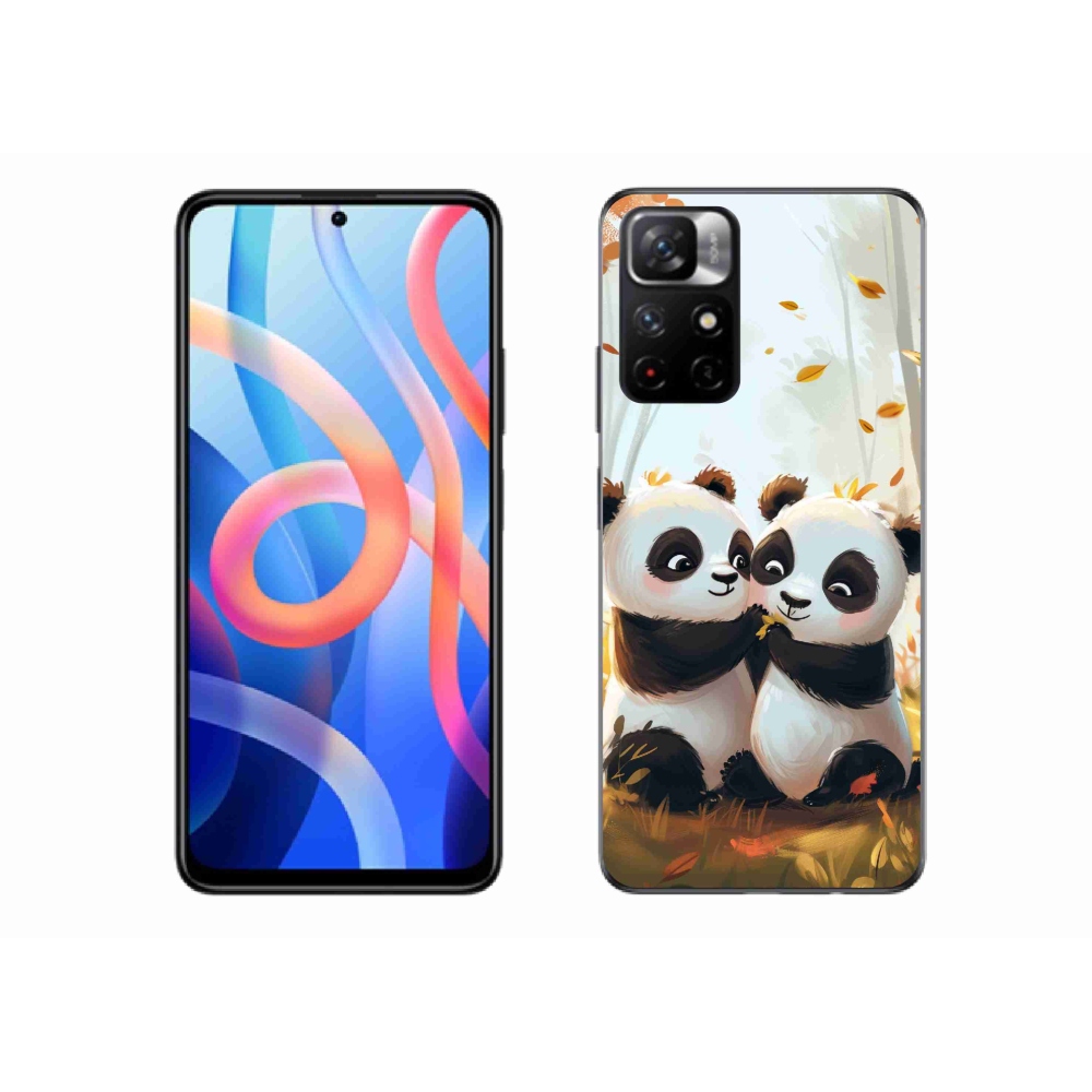 Gél borítás mmCase a Xiaomi Redmi Note 11S 5G számára - pandák