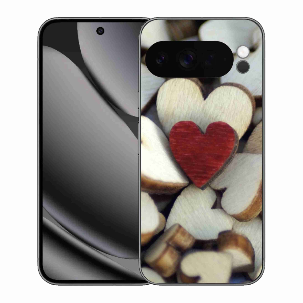 Zselés borítás mmCase a Google Pixel 10 Pro XL számára - gravírozott piros szív