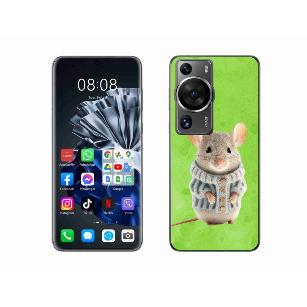 Gél borítás mmCase a Huawei P60 Pro készülékhez - egér pulóverben