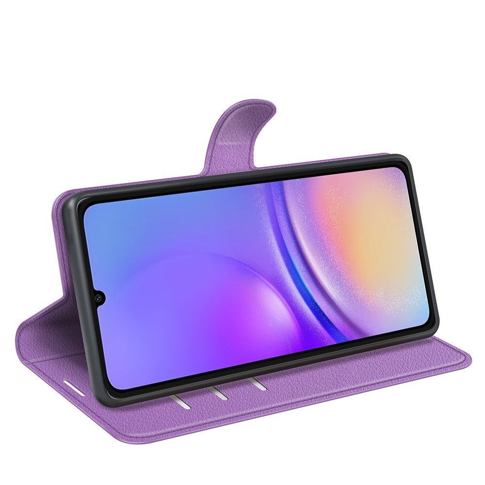 Litchi könyv tok Samsung Galaxy A06 4G - lila
