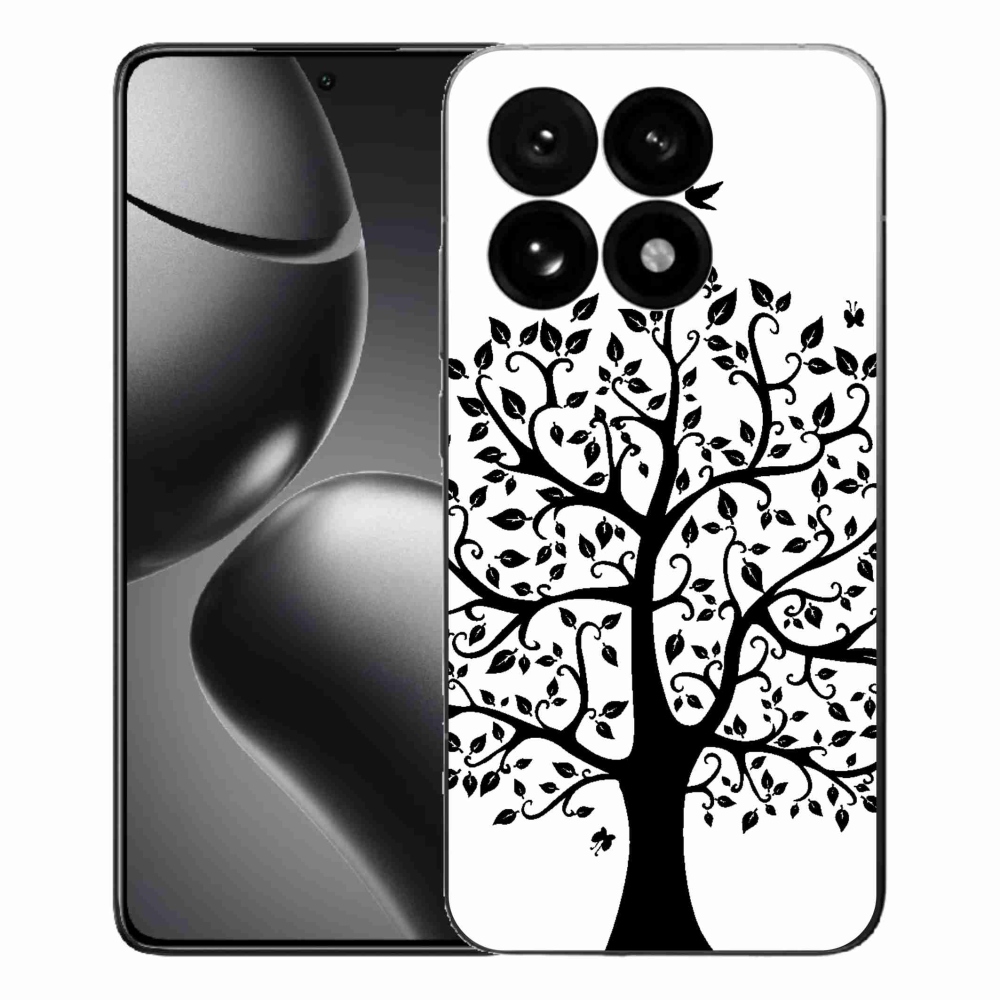 Gél borítás mmCase a Xiaomi 15T-hez - fekete és fehér fa