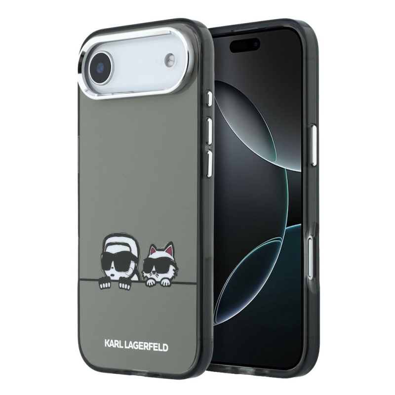 Karl Lagerfeld IML K&CH fejek logója MagSafe hátlap iPhone Air fekete színűre